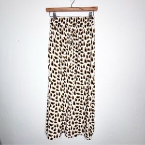 Ali Golden Leopard Print Maxi Skirt Size XS